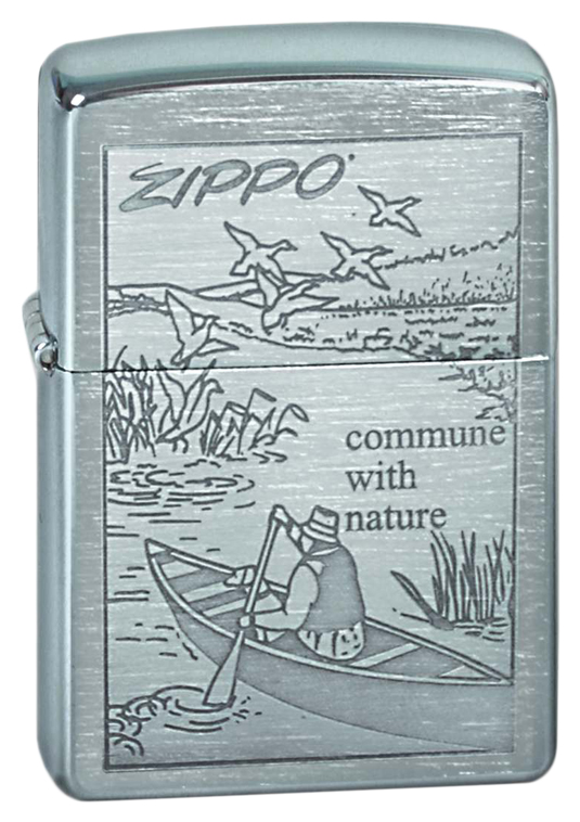カヌー　釣り　狩り　COMMUNE　WITH　NATURE　缶ケース　ZIPPO