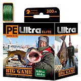 Плетеный шнур PE Ultra Elite Big Game Dark Green 0.60мм 300м 121194