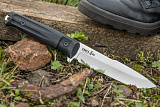 Нож Kizlyar Supreme Delta 420НС SW (StoneWash,Black Kraton Handle,кож.чехол)