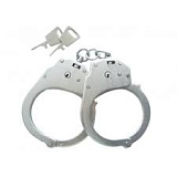 Наручники КРАБ никель с фиксатором 2 ключа