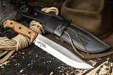 Нож Kizlyar Supreme Bastardo 420HC SW дерево рук./кож.чех.