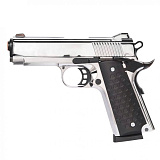 Пистолет сигнальный K1911 Kurs Compact 5,5мм, под 10ТК, хром